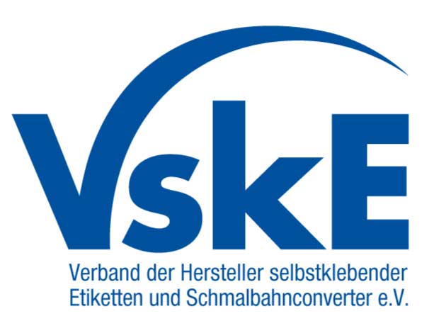Logo VSkE Verband der Hersteller selbstklebender Etiketten und Schmalbandconverter e.V.