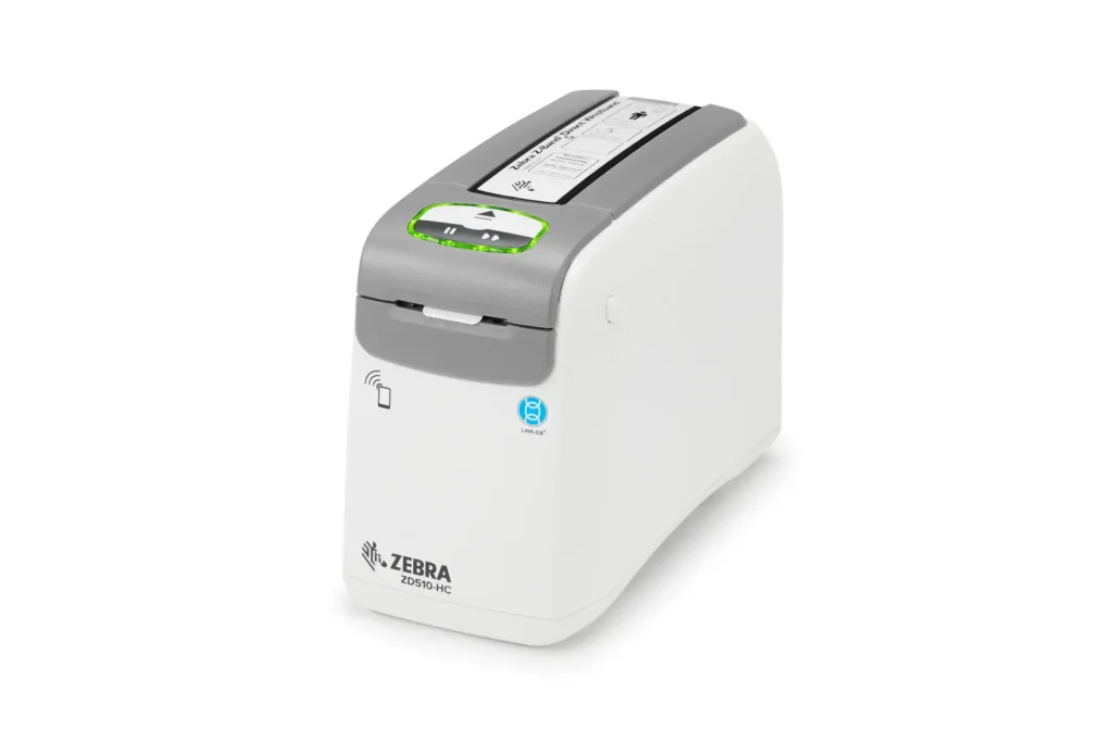Zebra ZD510-HC Desktop-Etikettendrucker (Healthcare-Armband) in Weiß