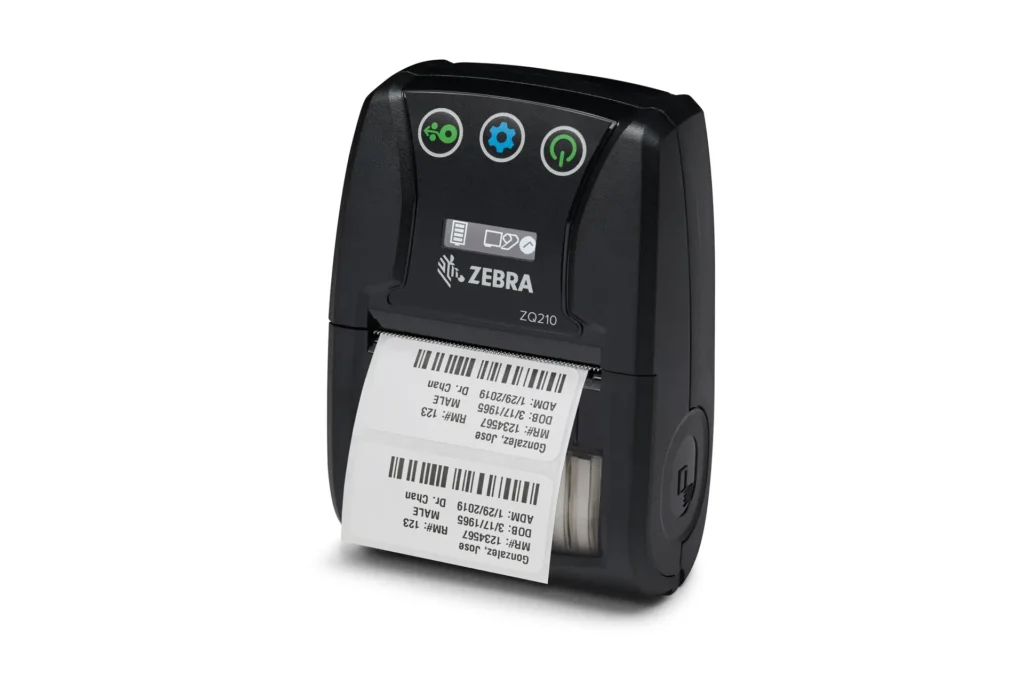 Zebra ZQ210 Mobiler Etikettendrucker in Schwarz