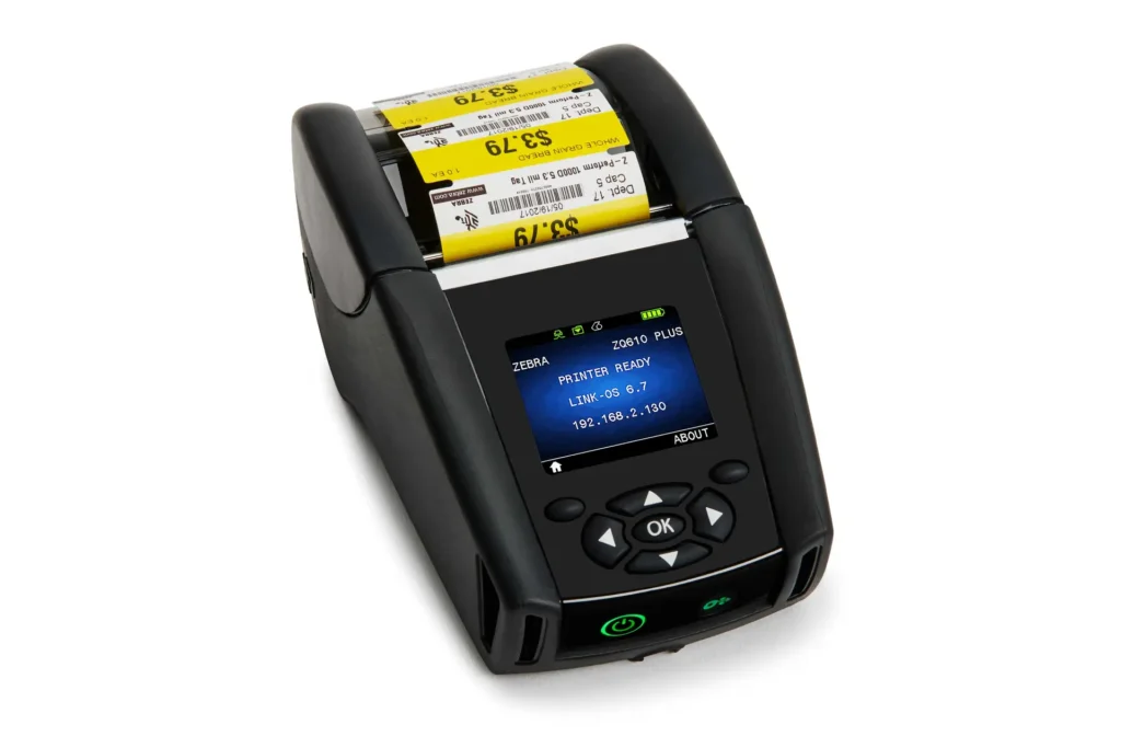 Zebra ZQ610 Plus Mobiler Etikettendrucker in Schwarz