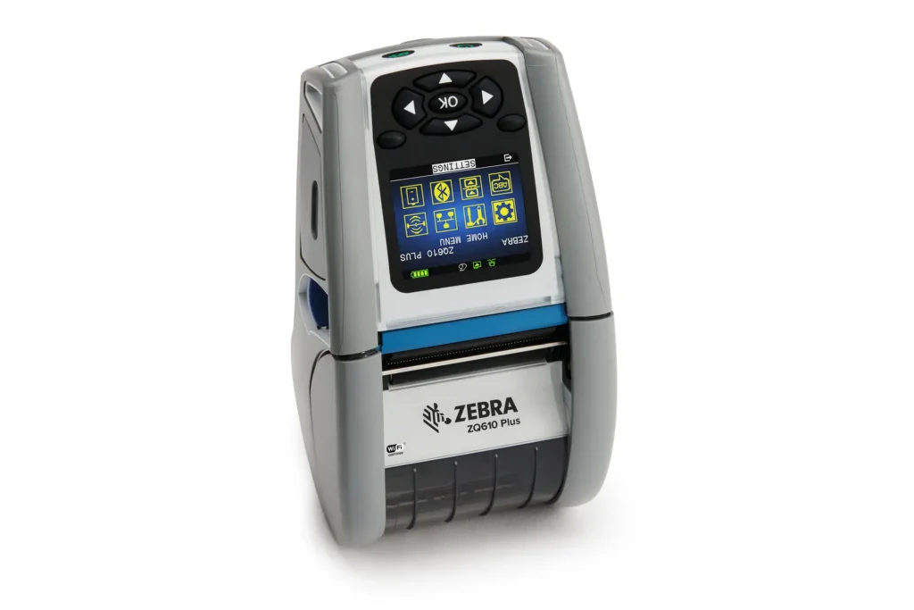 Zebra ZQ610 Plus-HC Mobiler Etikettendrucker in Weiß