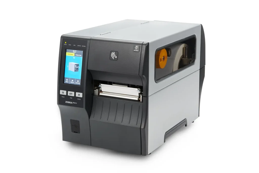 Zebra ZT411 RFID Industrie-RFID-Etikettendrucker in Silbergrau