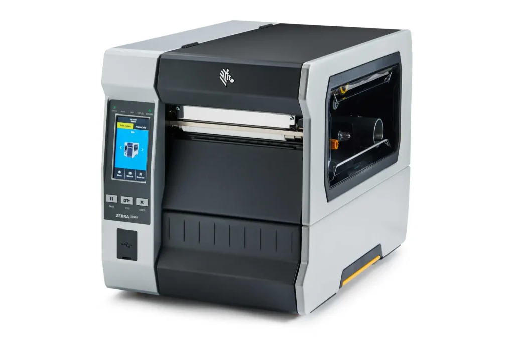 Zebra ZT620 RFID Industrie-RFID-Etikettendrucker in Silbergrau